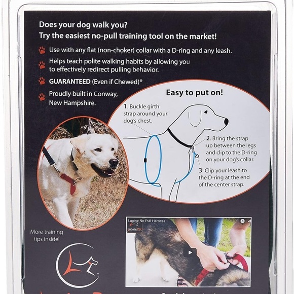 No-Pull Training Harness - Blue plaid, size Large NIB - Picture 2 of 5